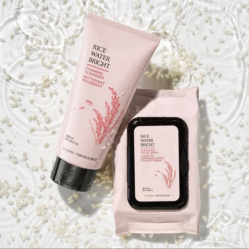 Rice Water Bright Cleansing Foam and Wipes bundle